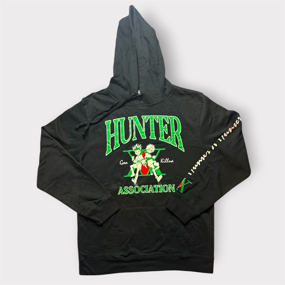 Hunter x Hunter Hunter Association Hoodie‎ Black Gon Killua Anime Mens Large NEW